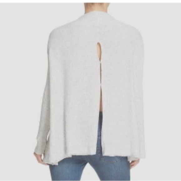 Free people slit back mock neck top - rust, small - Picture 5 of 6